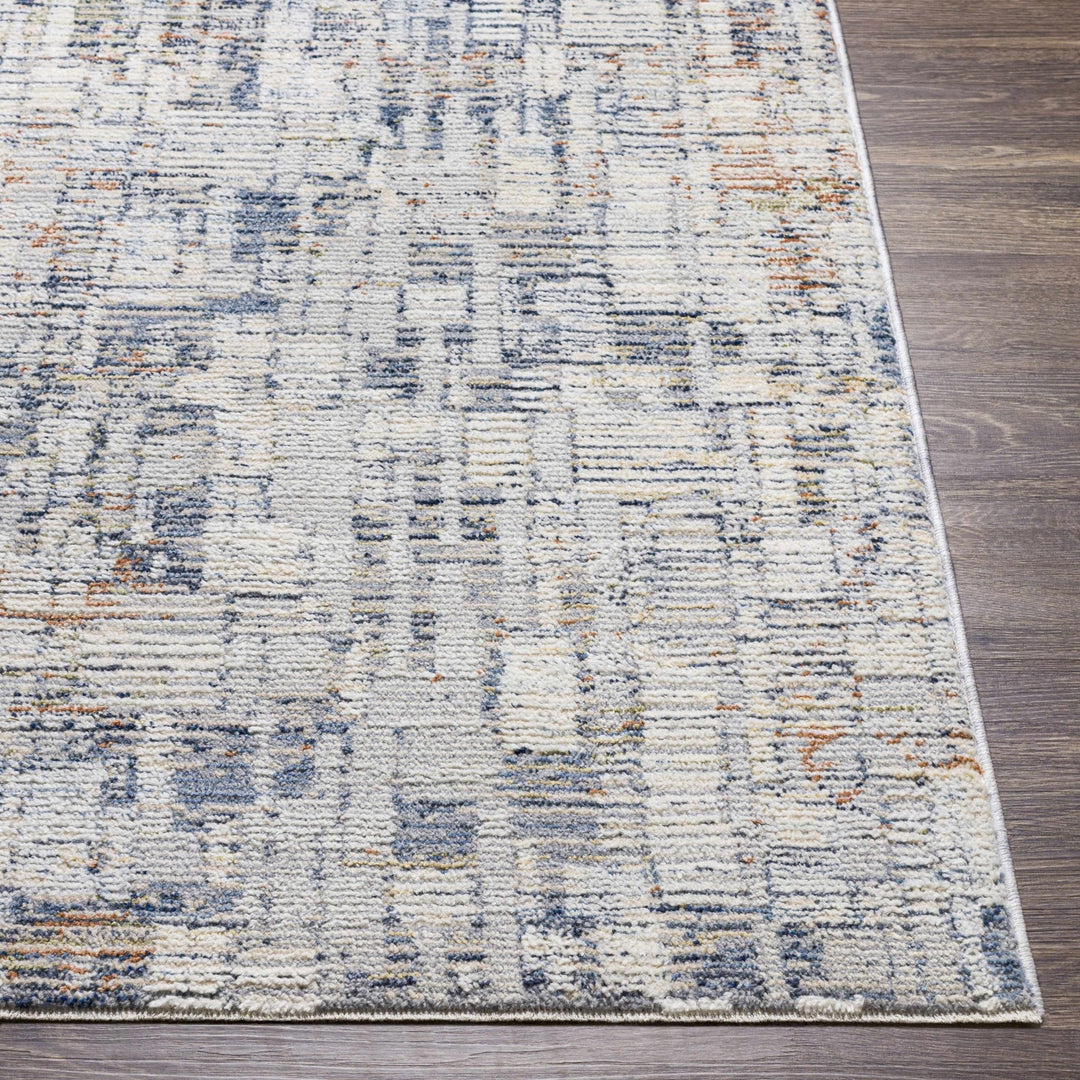 Nalus Blue And Ivory Modern Abstract Design Area Rug - The Rug Decor