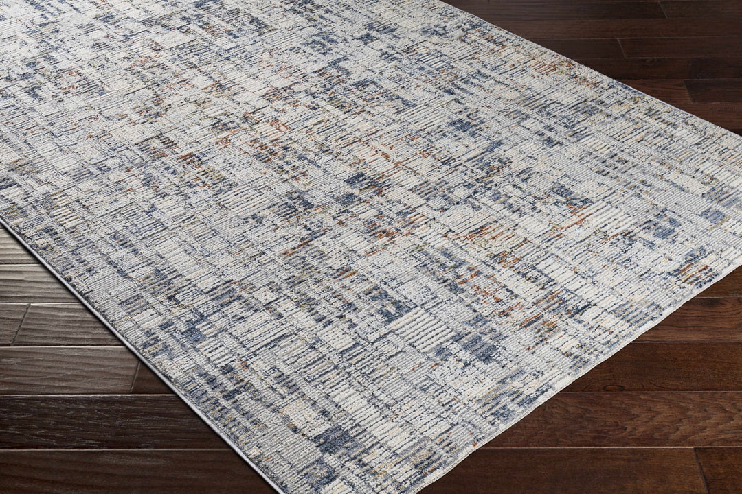 Nalus Blue And Ivory Modern Abstract Design Area Rug - The Rug Decor