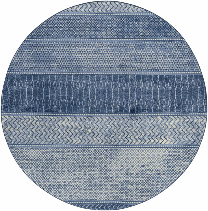 Nampa Modern Style Blue And Ivory Area Rug - The Rug Decor