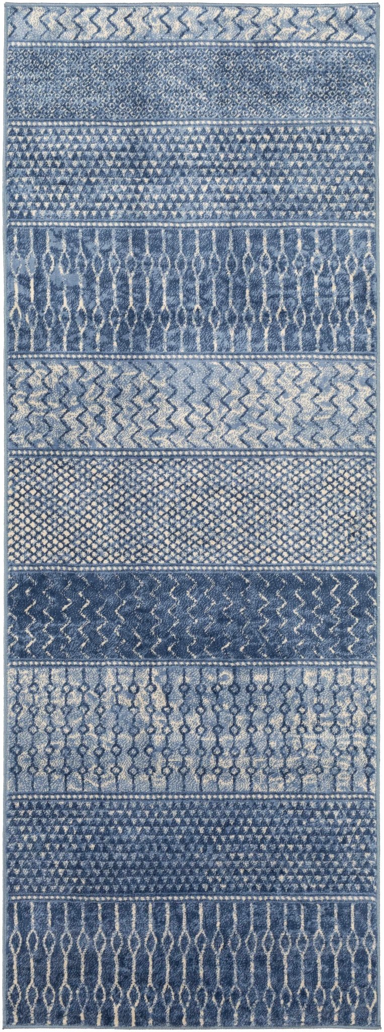 Nampa Modern Style Blue And Ivory Area Rug - The Rug Decor