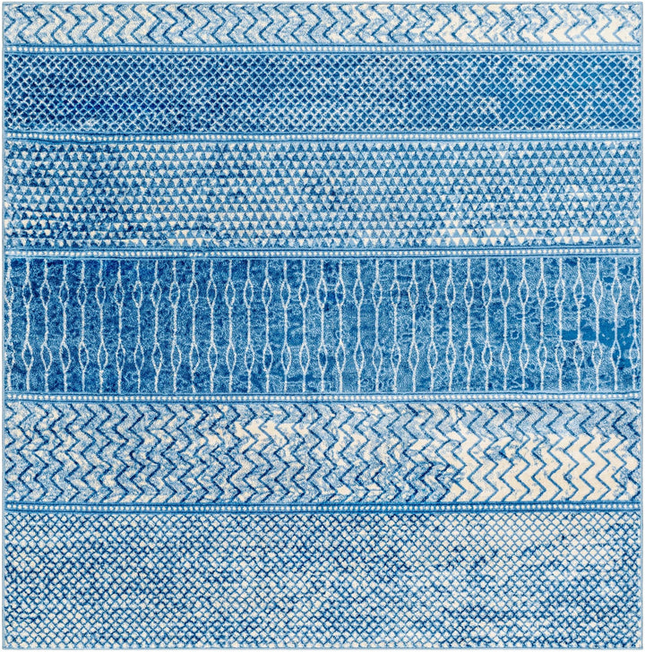 Nampa Modern Style Blue And Ivory Area Rug - The Rug Decor