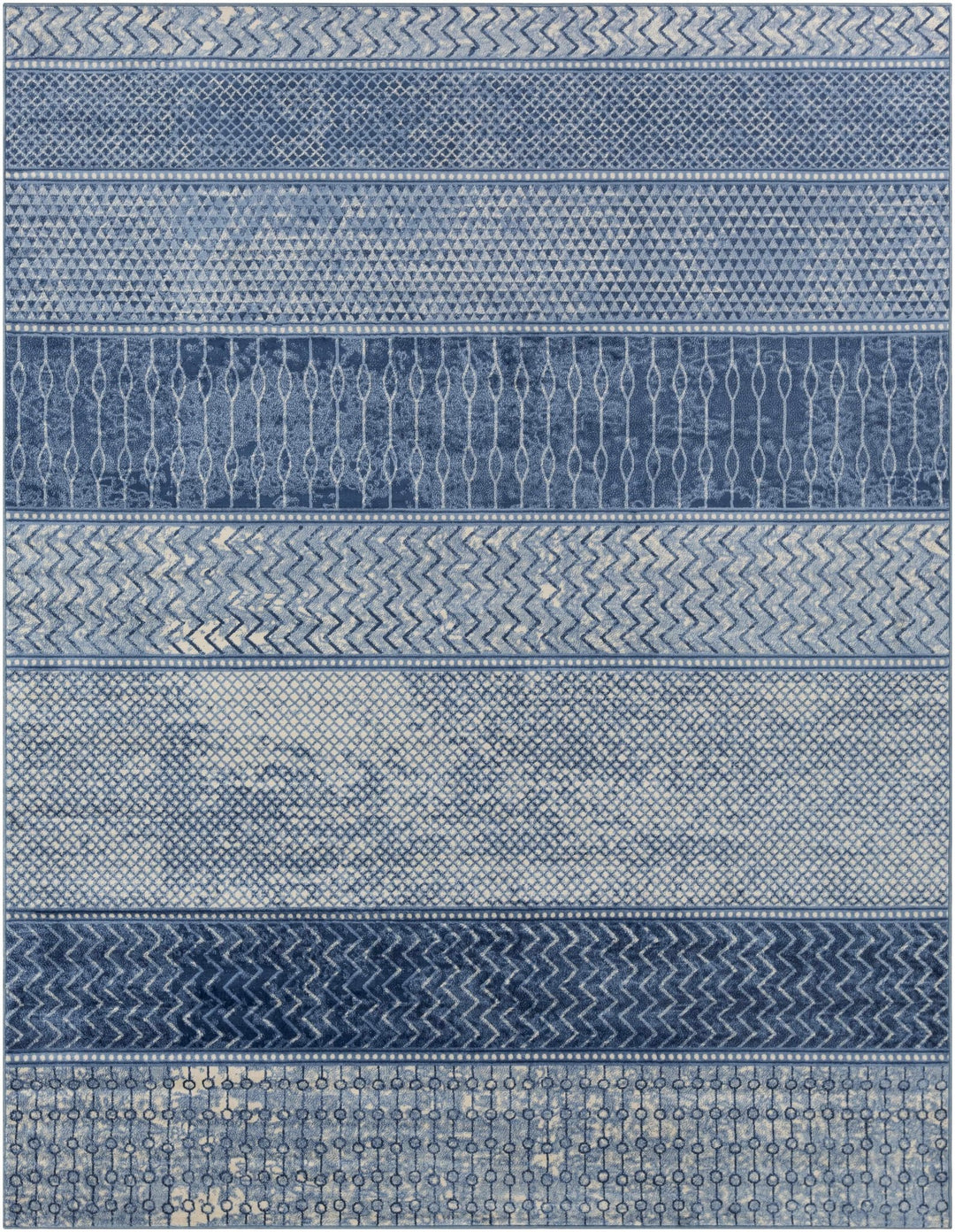 Nampa Modern Style Blue And Ivory Area Rug - The Rug Decor