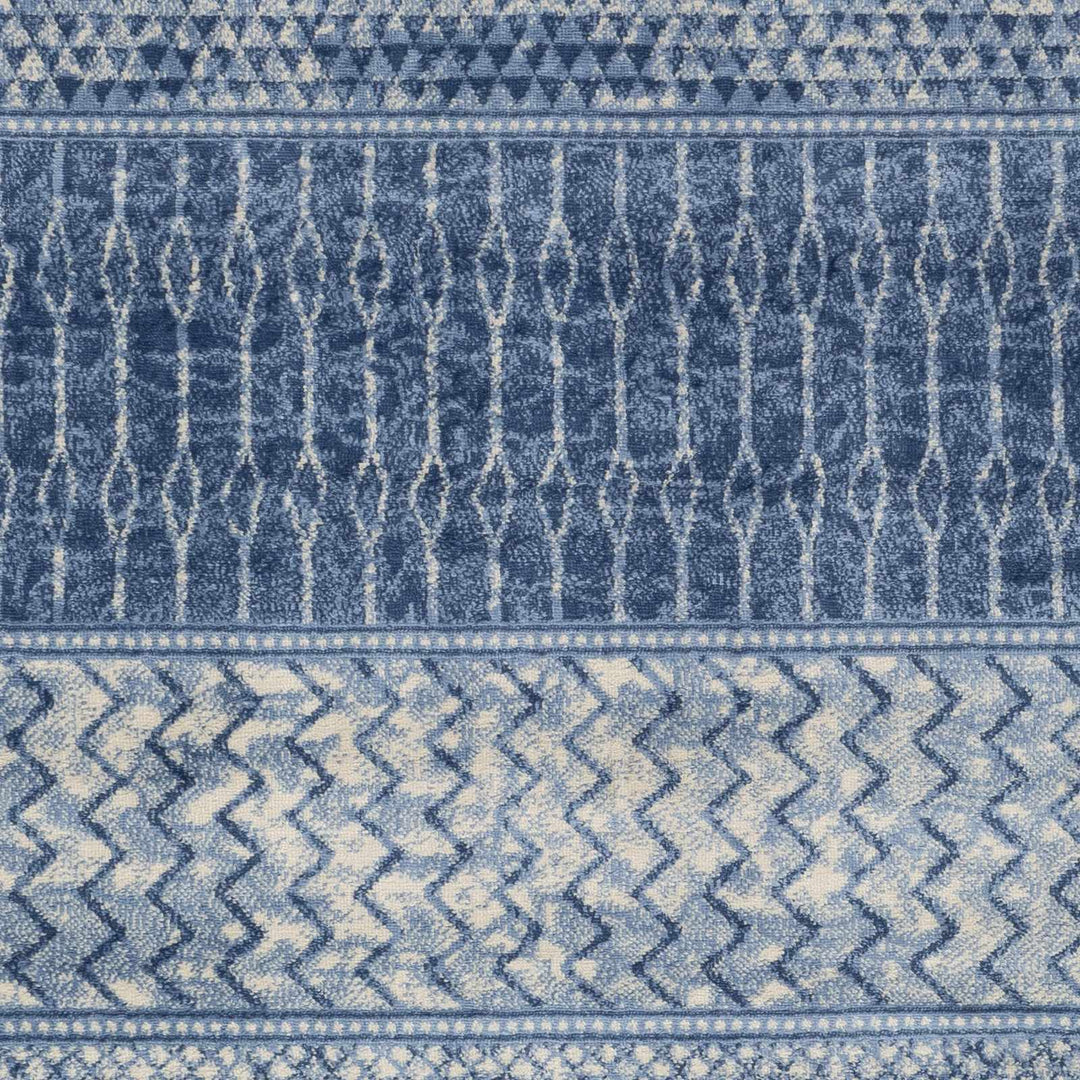 Nampa Modern Style Blue And Ivory Area Rug - The Rug Decor
