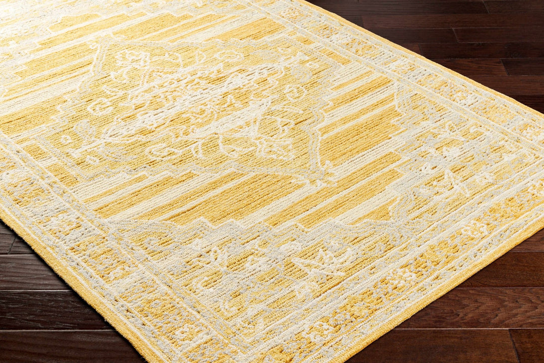 Nani transitional Mustard And Beige Wool Blend Rug - The Rug Decor