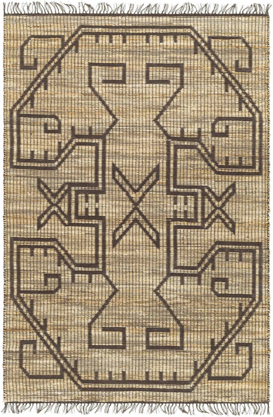 Naoya Traditional Camel And Taupe Jute Rug - The Rug Decor