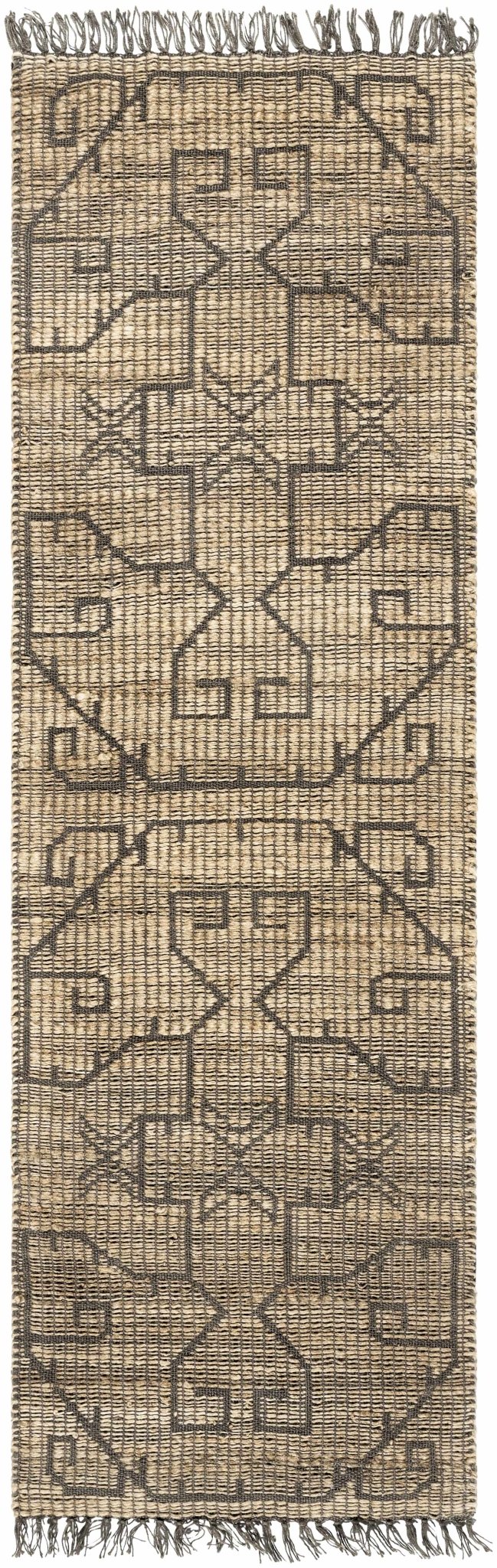 Naoya Traditional Camel And Taupe Jute Rug - The Rug Decor