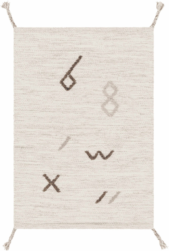 Napaskiak Modern Style Ivory Hand Woven Area Rug