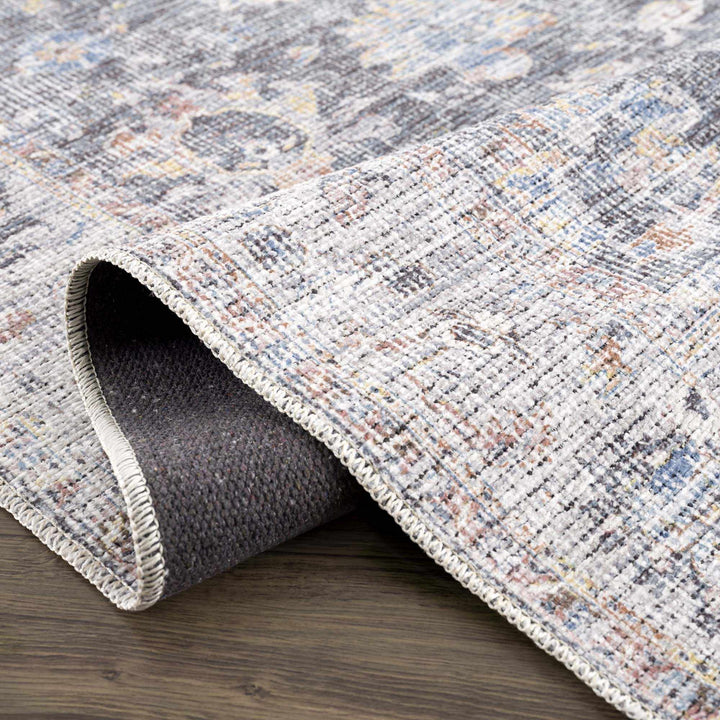 Napeu Beige And Blue Traditional Style Washable Area Rug - The Rug Decor