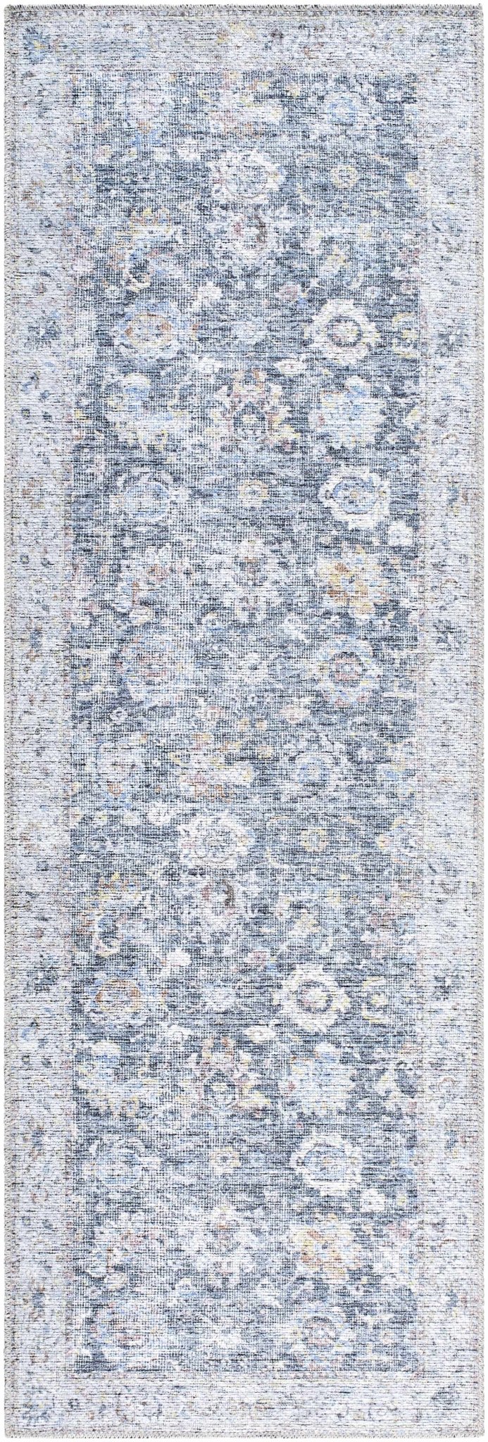 Napeu Beige And Blue Traditional Style Washable Area Rug - The Rug Decor