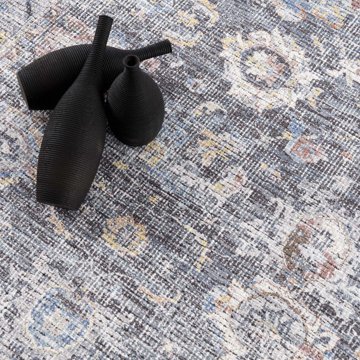 Napeu Beige And Blue Traditional Style Washable Area Rug - The Rug Decor