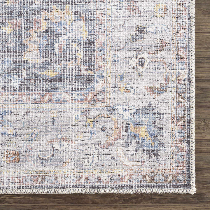 Napeu Beige And Blue Traditional Style Washable Area Rug - The Rug Decor