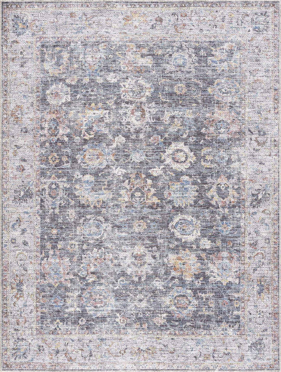 Napeu Beige And Blue Traditional Style Washable Area Rug - The Rug Decor