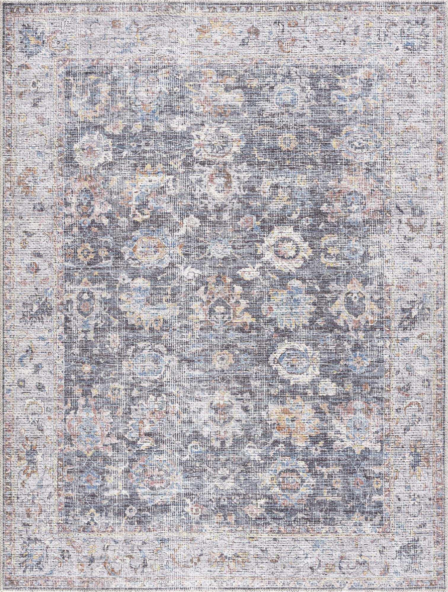 Napeu Beige And Blue Traditional Style Washable Area Rug - The Rug Decor