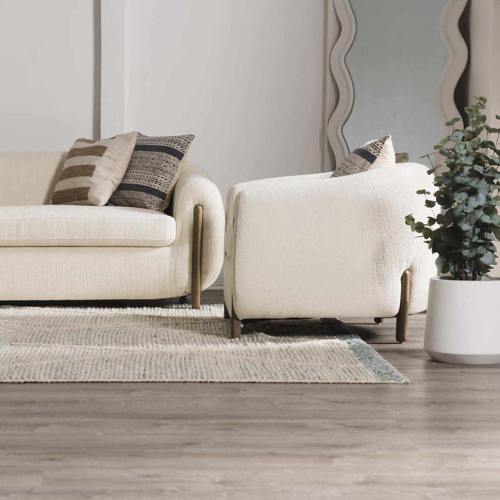 Nara Contemporary Gray And Ivory Premium Wool Rug - The Rug Decor