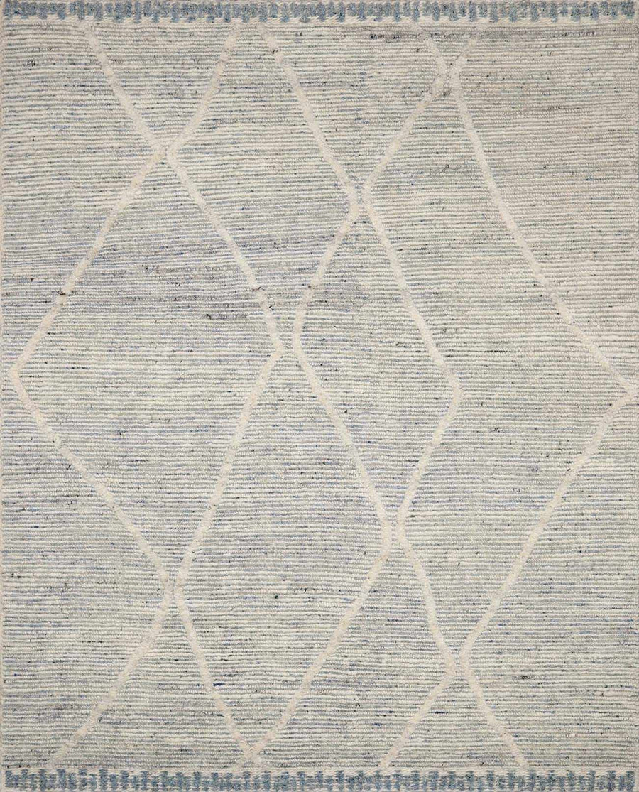 Nara Contemporary Gray And Ivory Premium Wool Rug - The Rug Decor