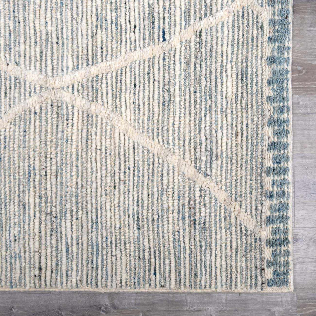 Nara Contemporary Gray And Ivory Premium Wool Rug - The Rug Decor
