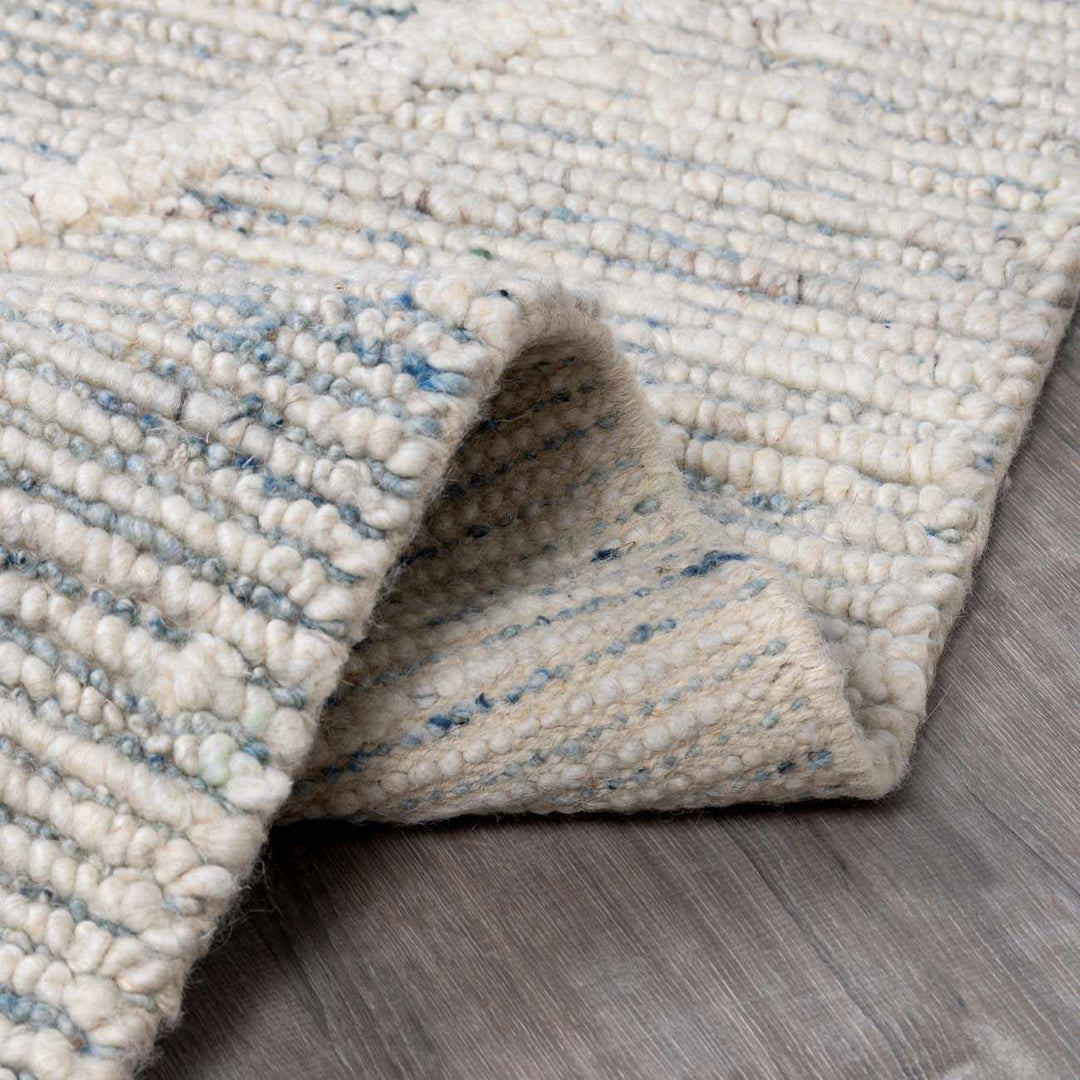 Nara Contemporary Gray And Ivory Premium Wool Rug - The Rug Decor
