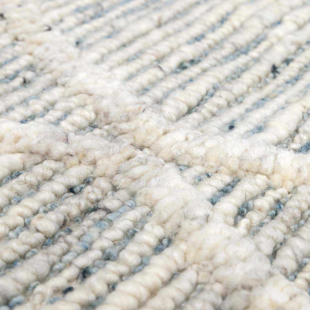 Nara Contemporary Gray And Ivory Premium Wool Rug - The Rug Decor