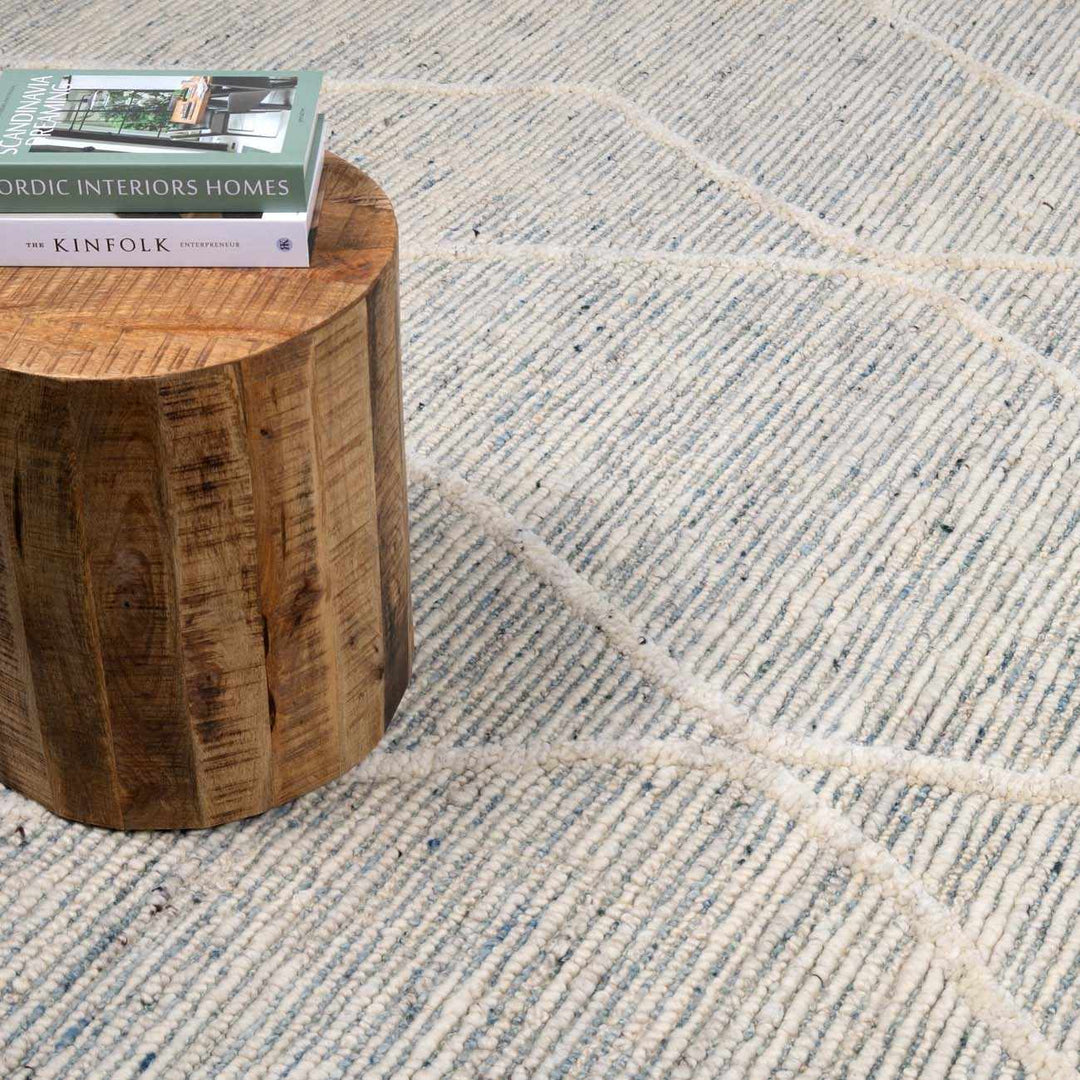 Nara Contemporary Gray And Ivory Premium Wool Rug - The Rug Decor