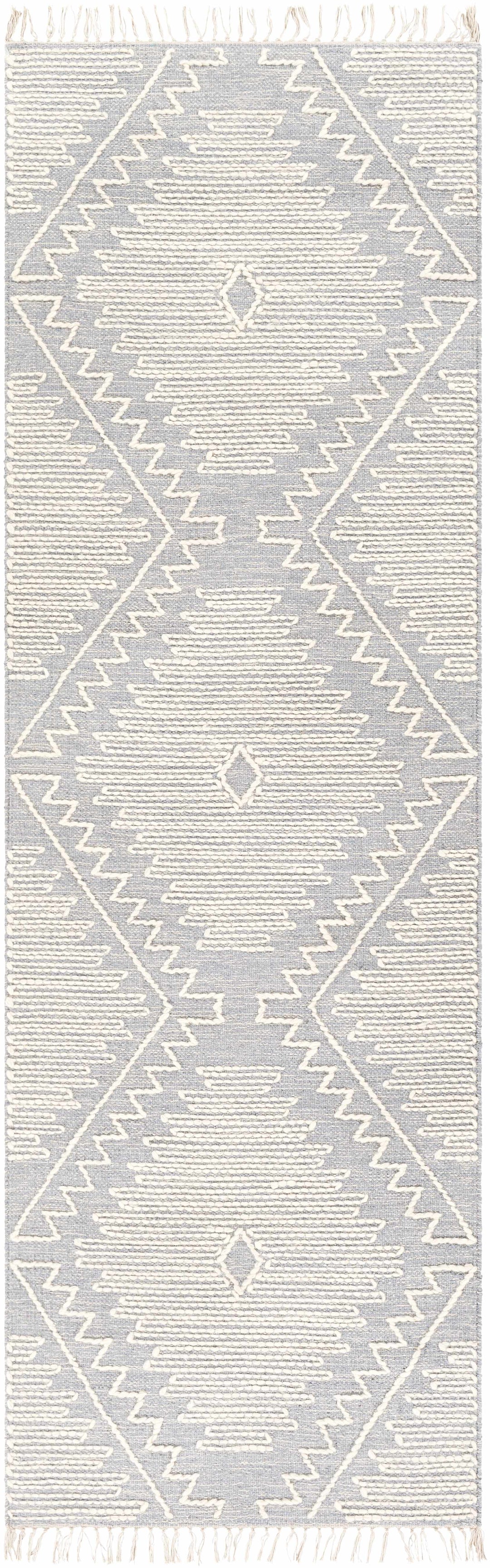 Naranjito Modern Geometrical Design Ivory Hand Woven Area Rug