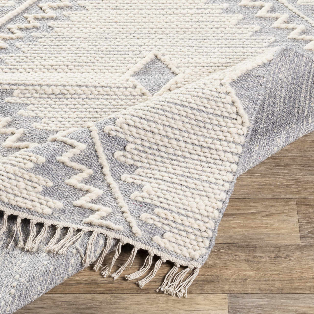 Naranjito Modern Geometrical Design Ivory Hand Woven Area Rug