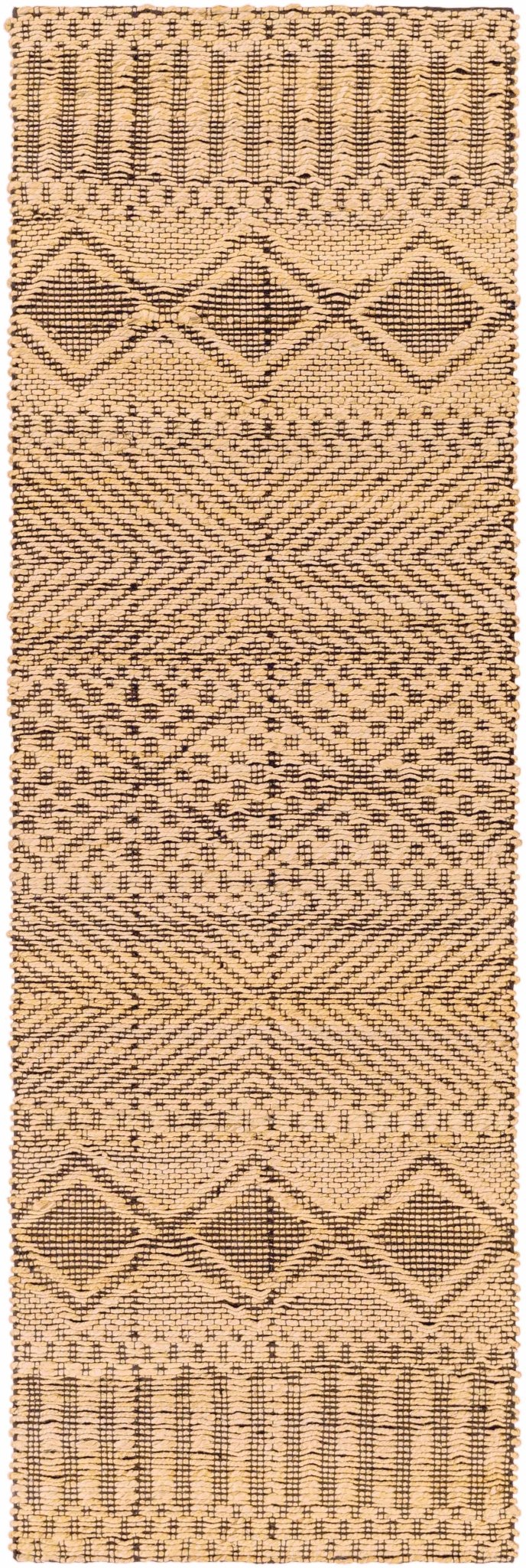 Nasugbu Tan Modern Geometrical Design Hand woven Area Rug - The Rug Decor