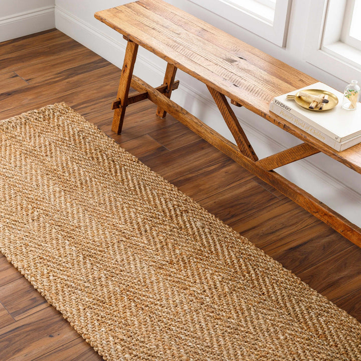 Natural Brown Hand Woven Multi Size jute Braided Area Rug - The Rug Decor