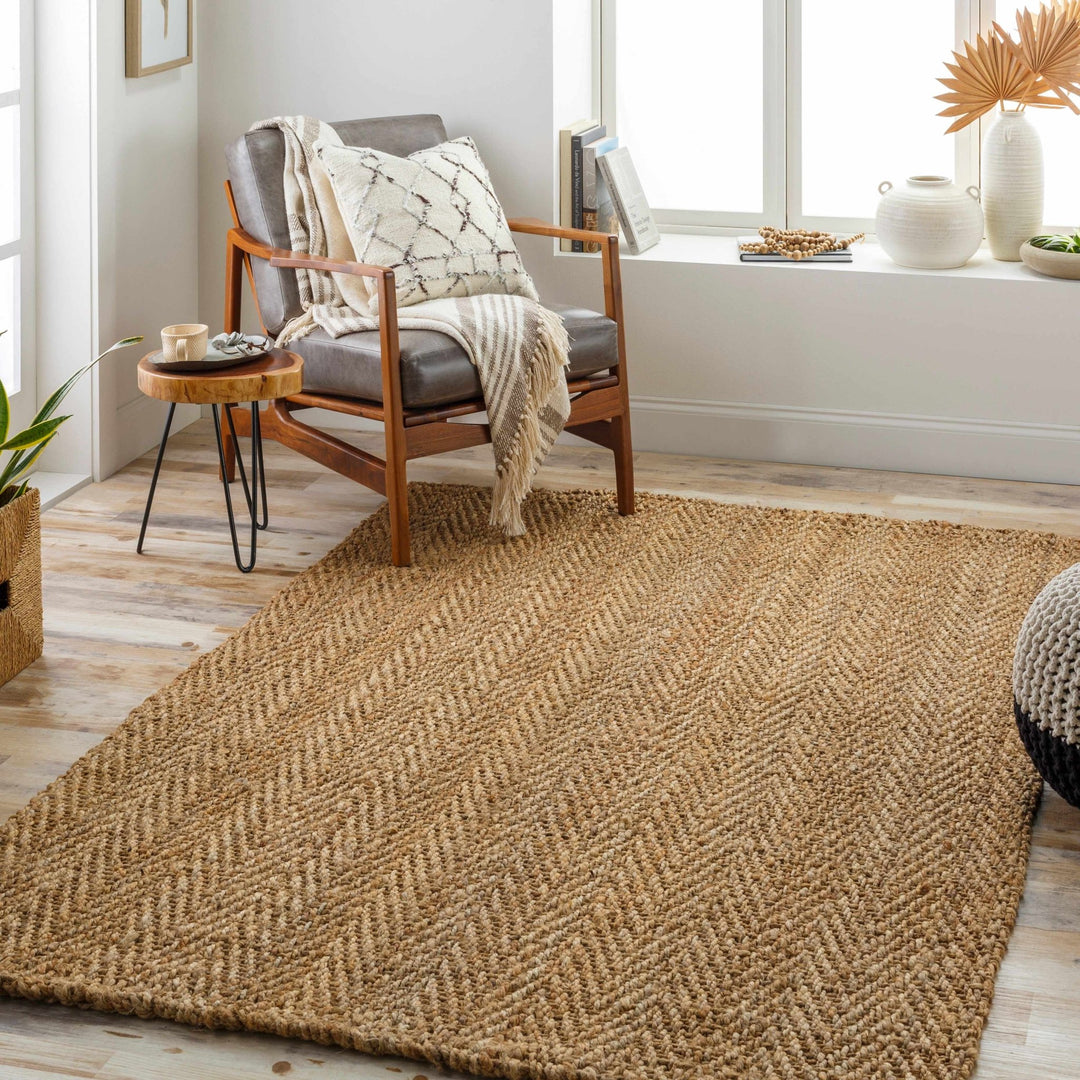 Natural Brown Hand Woven Multi Size jute Braided Area Rug - The Rug Decor