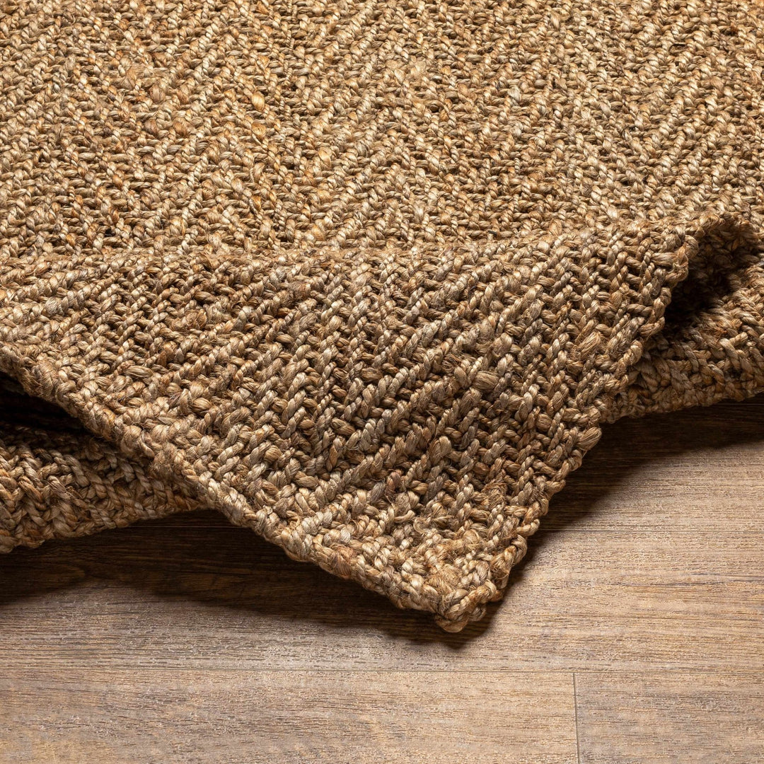 Natural Brown Hand Woven Multi Size jute Braided Area Rug - The Rug Decor