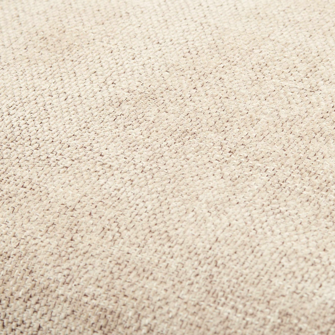 Natural Linen look Beige Textured Contemporary Square Throw Pillow - The Rug Decor