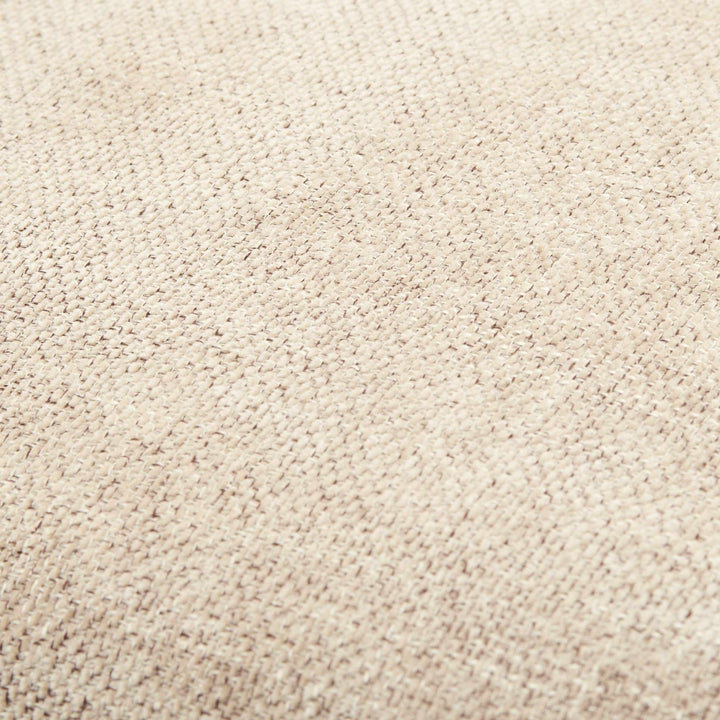 Natural Linen look Beige Textured Contemporary Square Throw Pillow - The Rug Decor