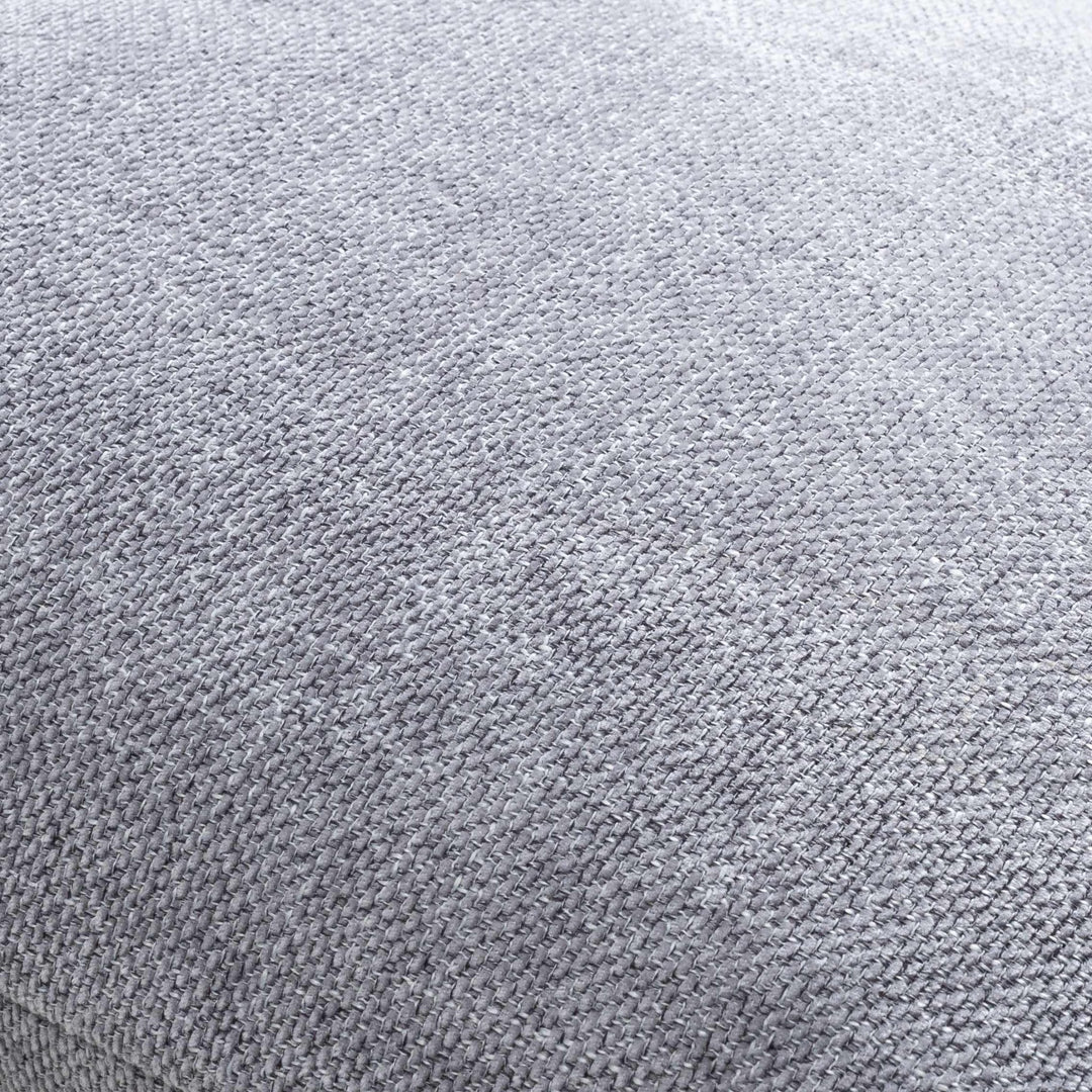 Natural Linen look Contemporary Silver Textured Square Throw Pillow - The Rug Decor