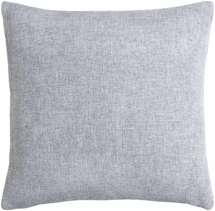 Natural Linen look Contemporary Silver Textured Square Throw Pillow - The Rug Decor