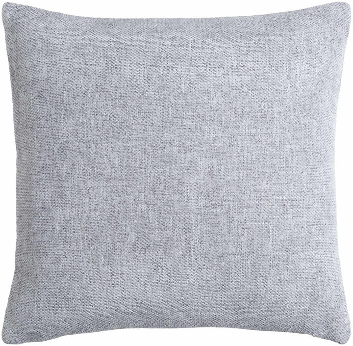 Natural Linen look Contemporary Silver Textured Square Throw Pillow - The Rug Decor