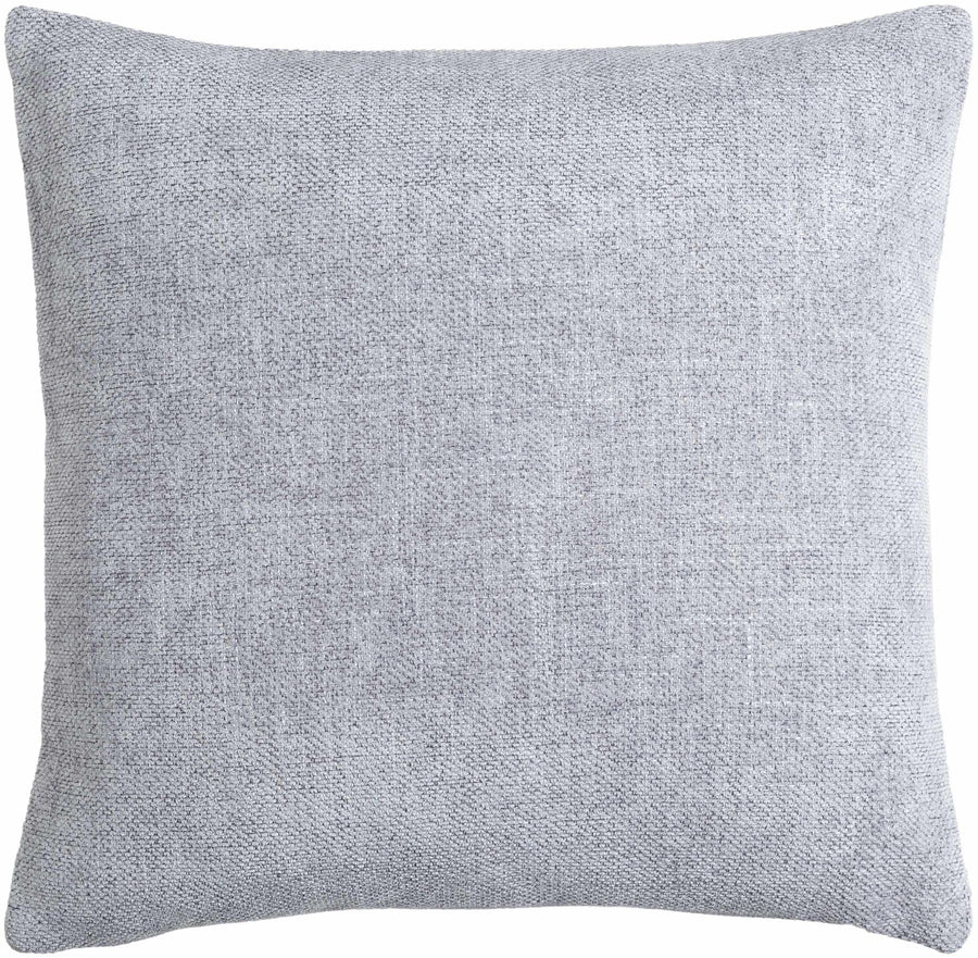 Natural Linen look Contemporary Silver Textured Square Throw Pillow - The Rug Decor