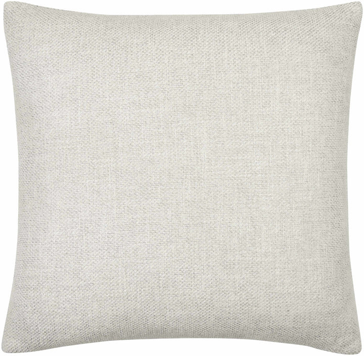 Natural Linen look Ivory Textured Contemporary Square Throw Pillow - The Rug Decor