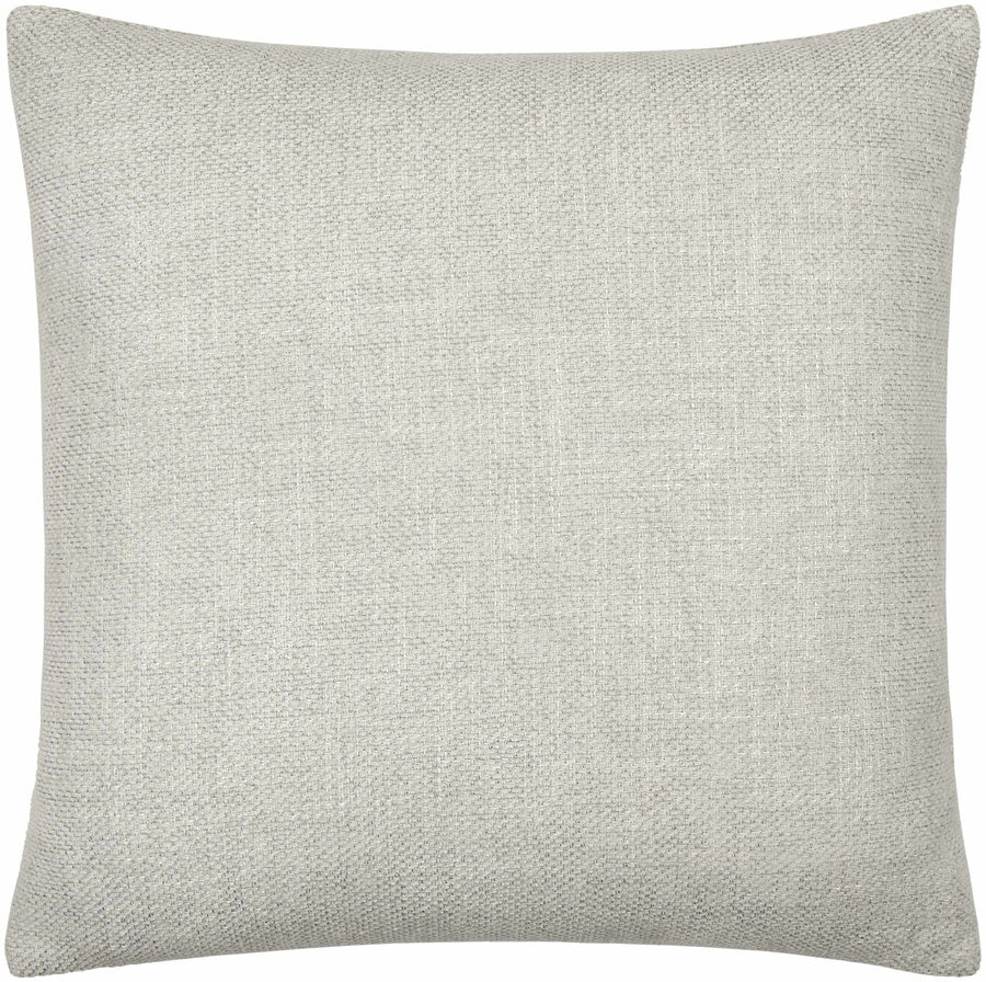 Natural Linen look Ivory Textured Contemporary Square Throw Pillow - The Rug Decor