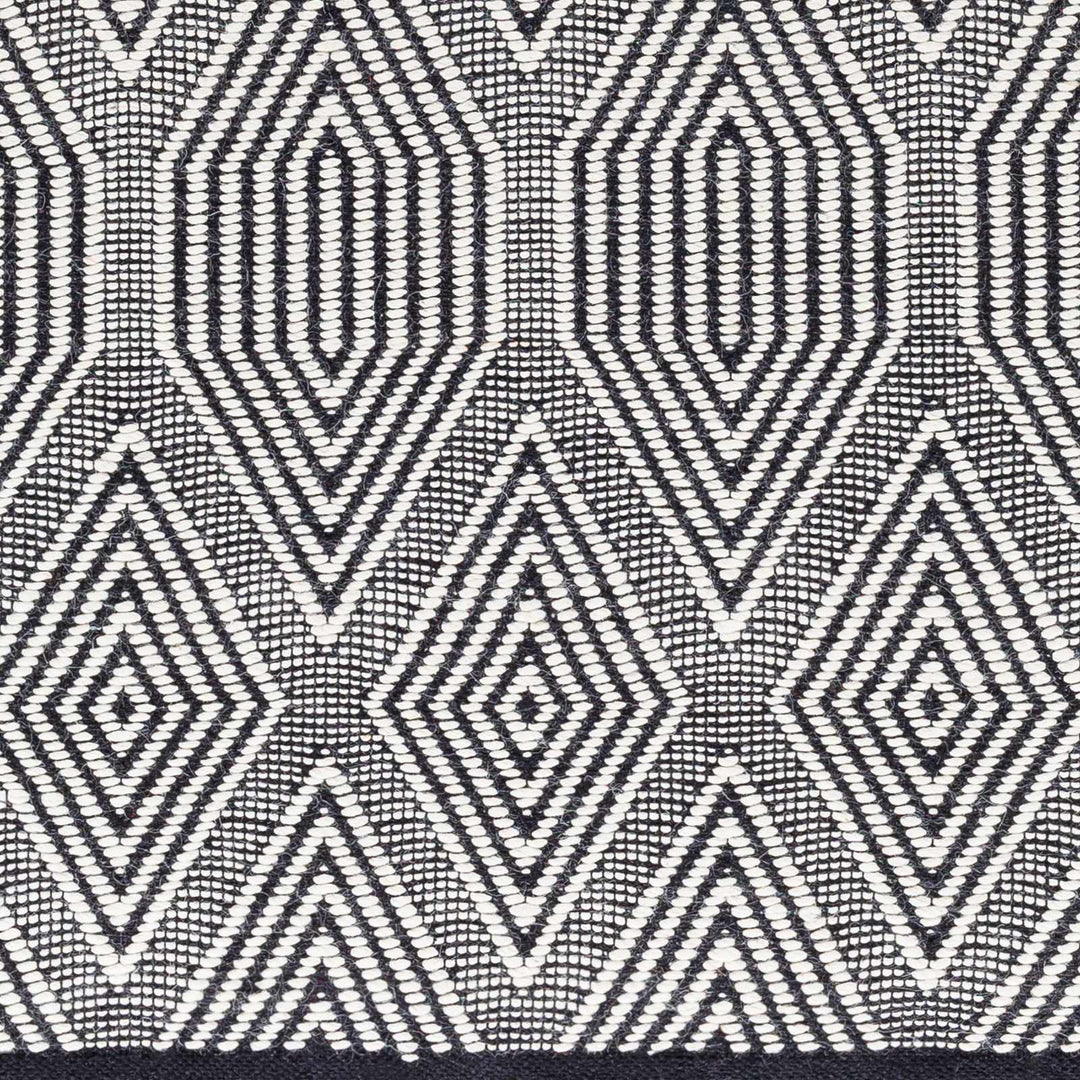 Naya Modern Geometrical Ivory And Black Hand Woven Area Rug - The Rug Decor