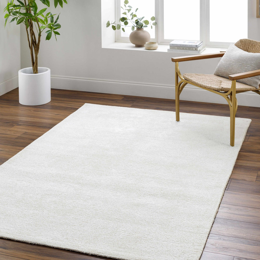 Nazih Contemporary Style White Hand Tufted Rug - The Rug Decor