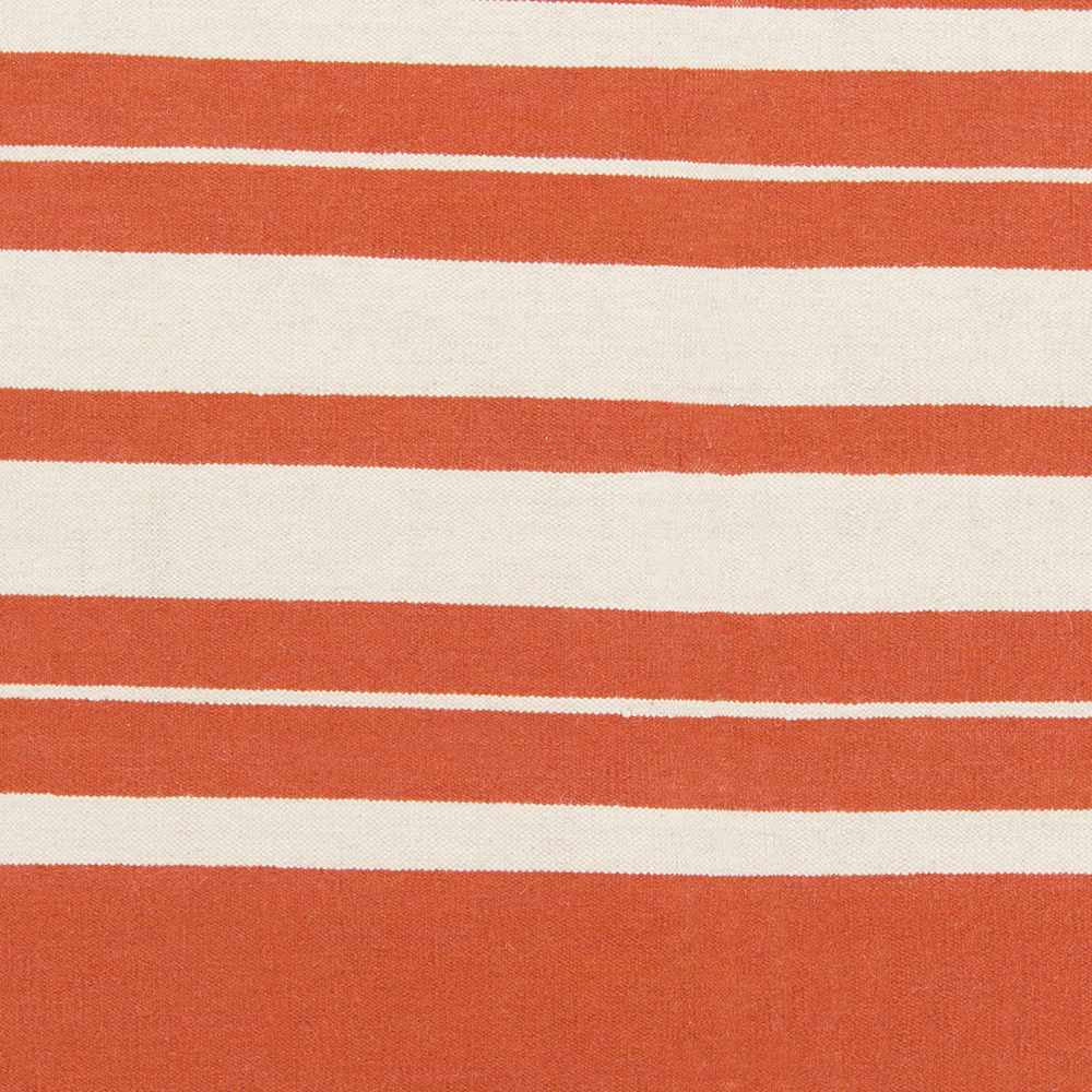 Anco Modern Style Orange And Ivory Hand Woven Wool Area Rug