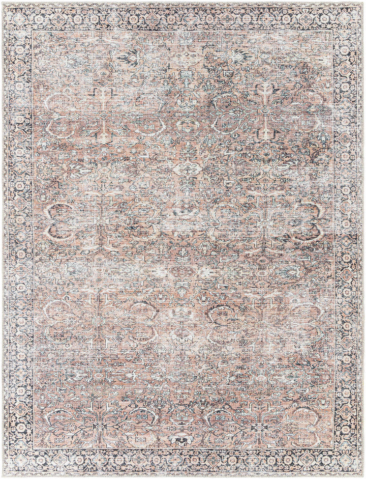 Noda Peach Vintage Style Washable Area Rug