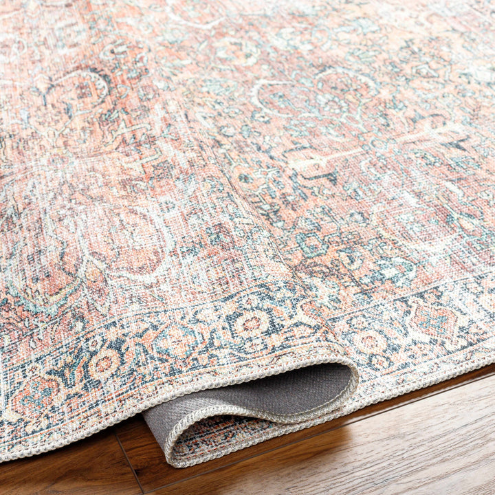Noda Peach Vintage Style Washable Area Rug