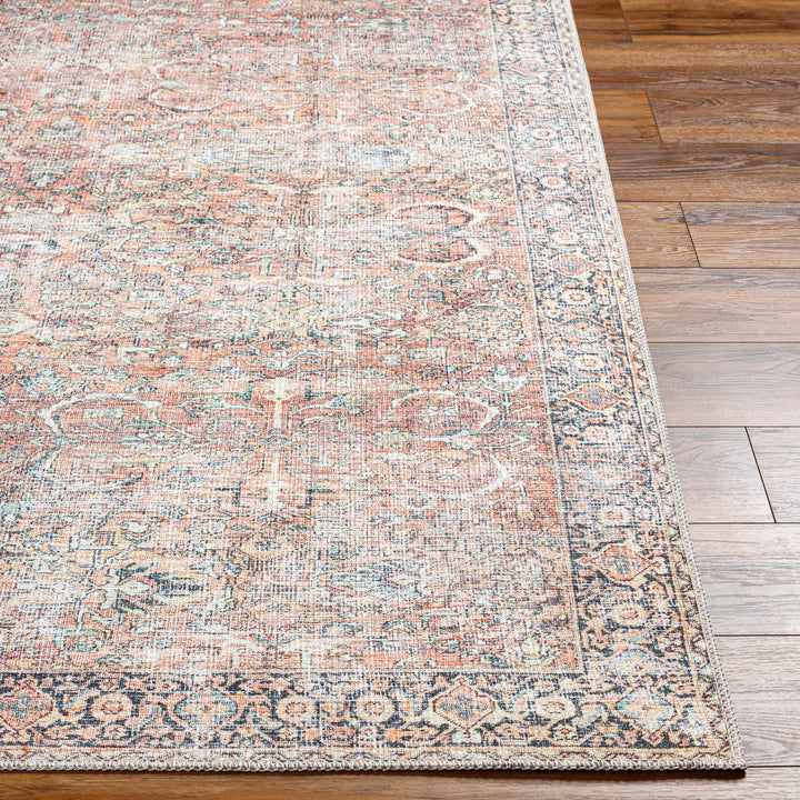 Noda Peach Vintage Style Washable Area Rug