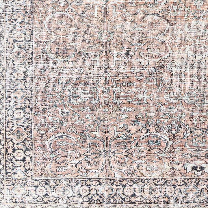 Noda Peach Vintage Style Washable Area Rug