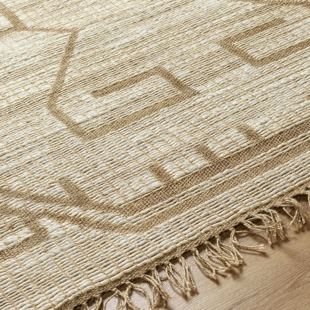Ndoki Traditional Camel And Tab Jute Rug - The Rug Decor