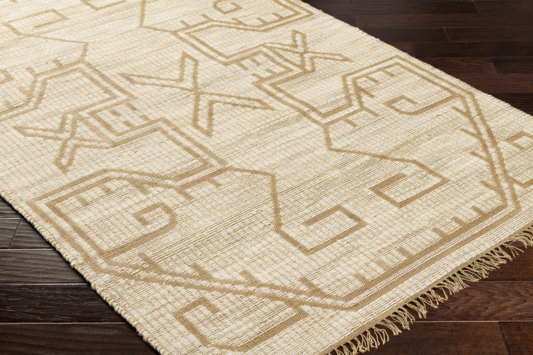 Ndoki Traditional Camel And Tab Jute Rug - The Rug Decor