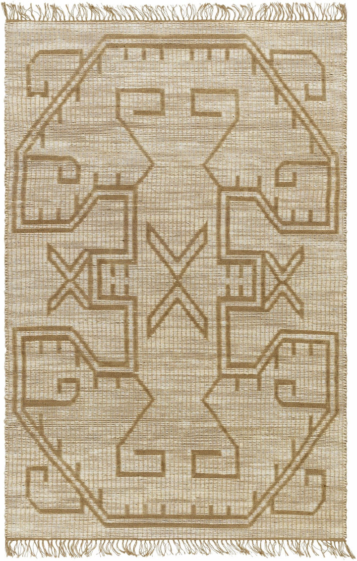 Ndoki Traditional Camel And Tab Jute Rug - The Rug Decor