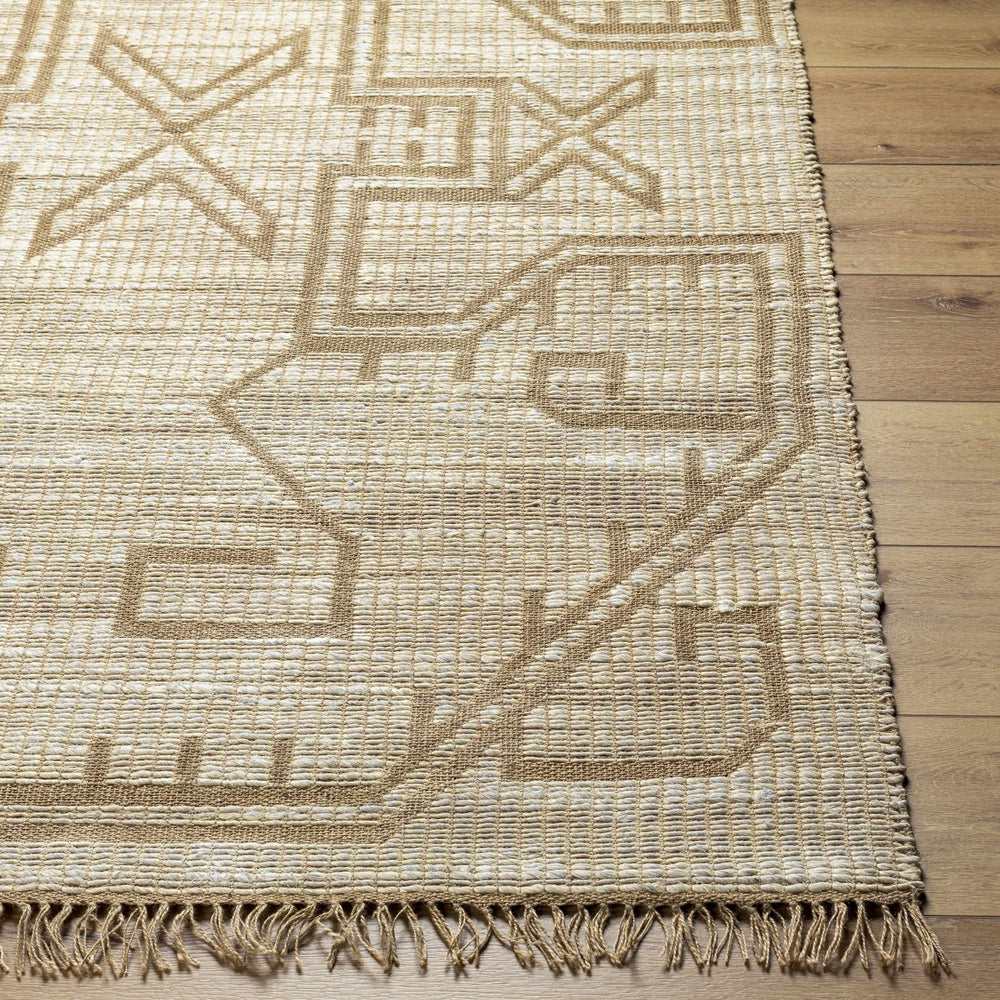 Ndoki Traditional Camel And Tab Jute Rug - The Rug Decor