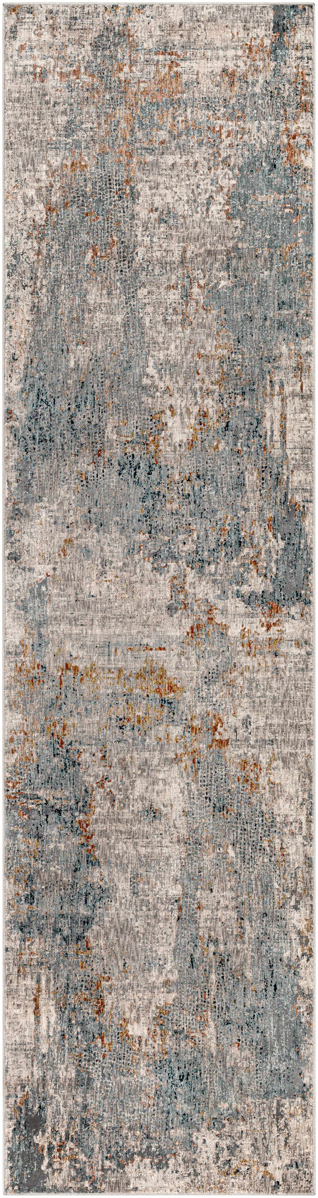 Contemporary Beige And Gray Machine Woven Rug