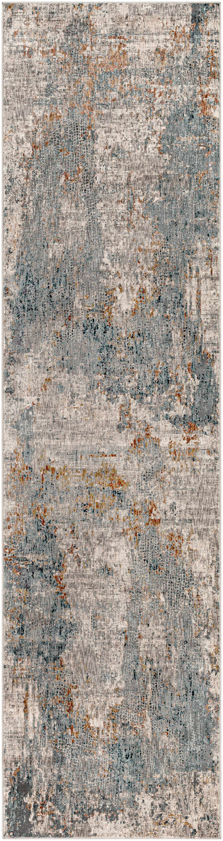 Contemporary Beige And Gray Machine Woven Rug
